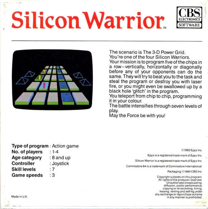 Silicon Warrior — box-2D-back (EU)