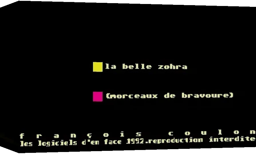 Belle Zohra, La — box-3D (WOR)