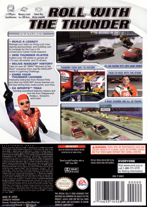 NASCAR Thunder 2003 — box-2D-back (US)