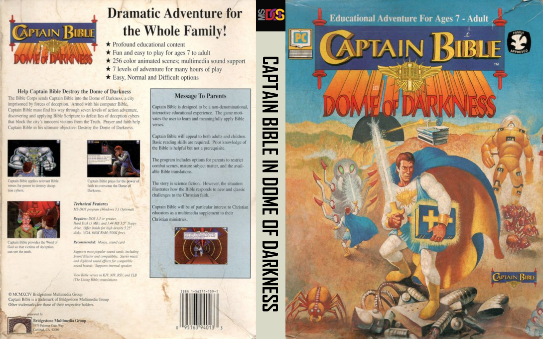 Captain Bible In The Dome Of Darkness — box-texture (US)
