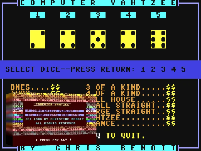 Computer Yahtzee — mixrbv2 (WOR)