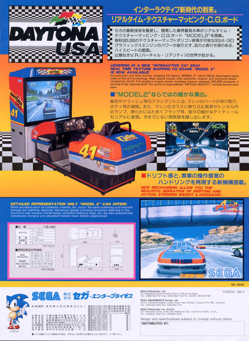 Daytona USA — box-2D-back (JP)