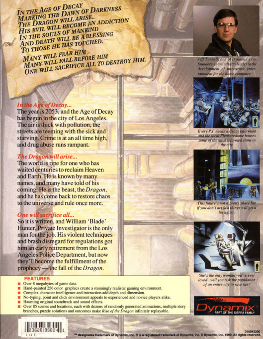 Rise of the Dragon — box-2D-back (US)