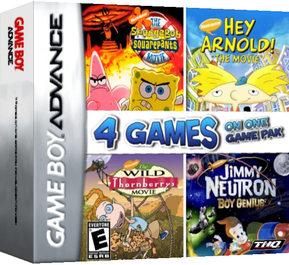 4 Games on One Game Pak — box-3D (US)