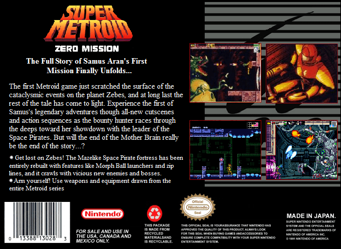 Super Metroid - Zero Mission — box-2D-back (US)