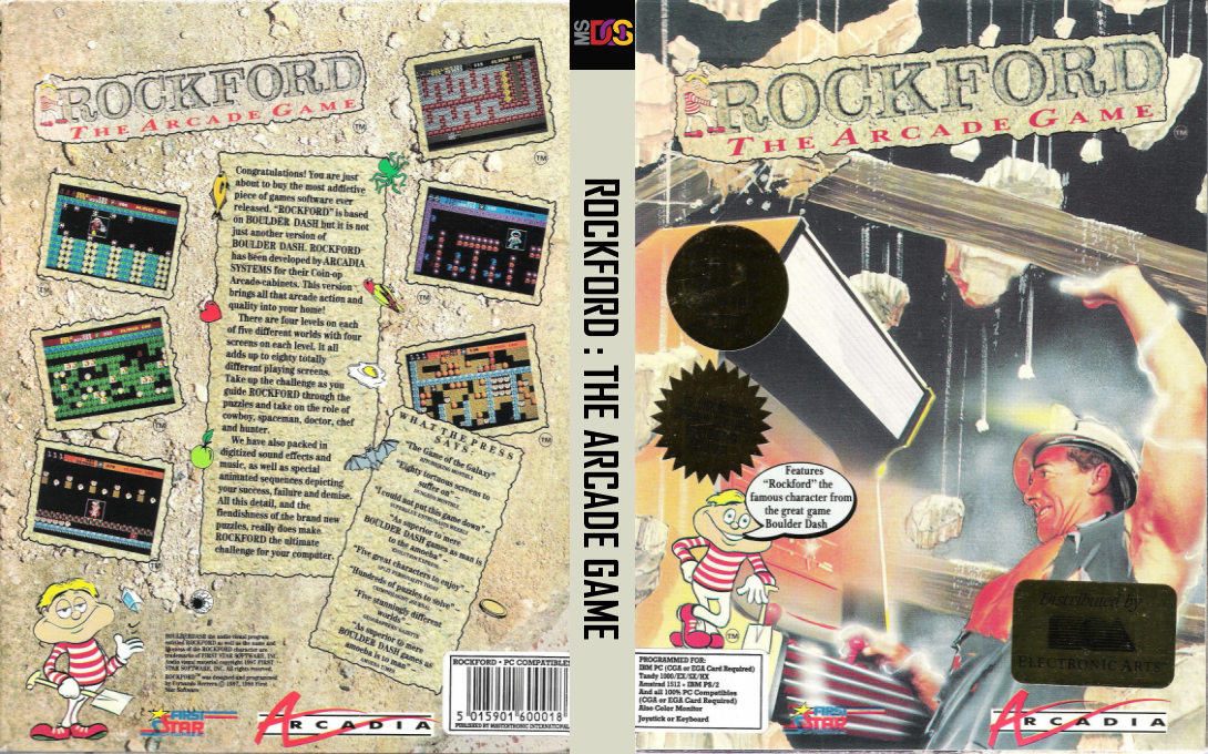 Rockford - The Arcade Game — box-texture (EU)