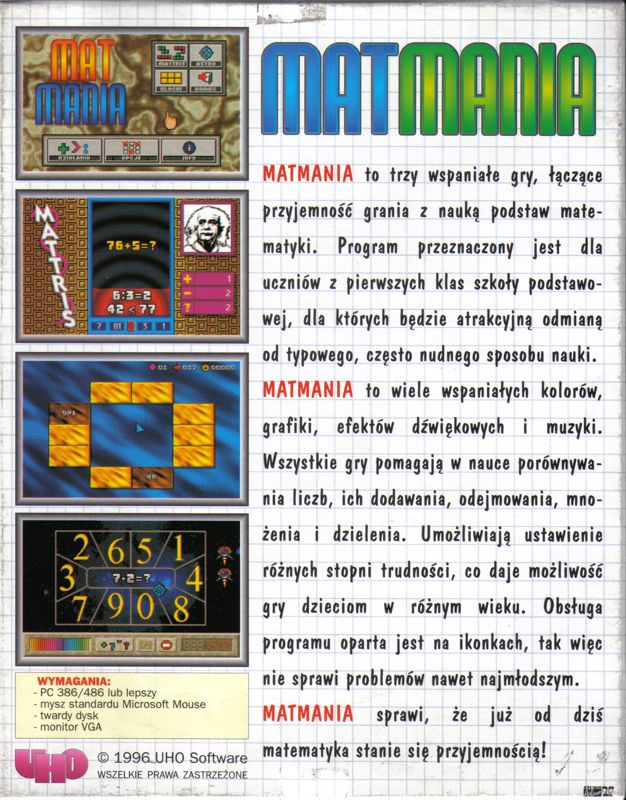 Matmania — box-2D-back (EU)