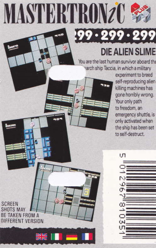 Alien Slime, Die — box-2D-back (EU)