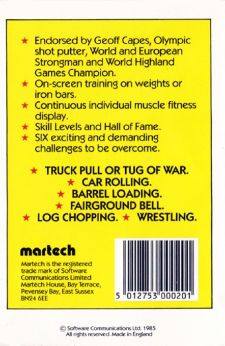 Geoff Capes Strongman — box-2D-back (EU)
