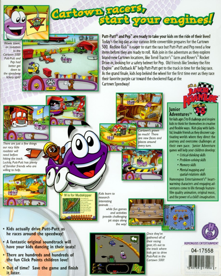 Putt-Putt Enters the Race — box-2D-back (WOR)