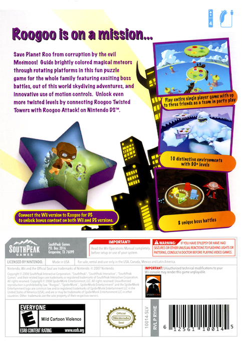Roogoo - Twisted Towers — box-2D-back (US)