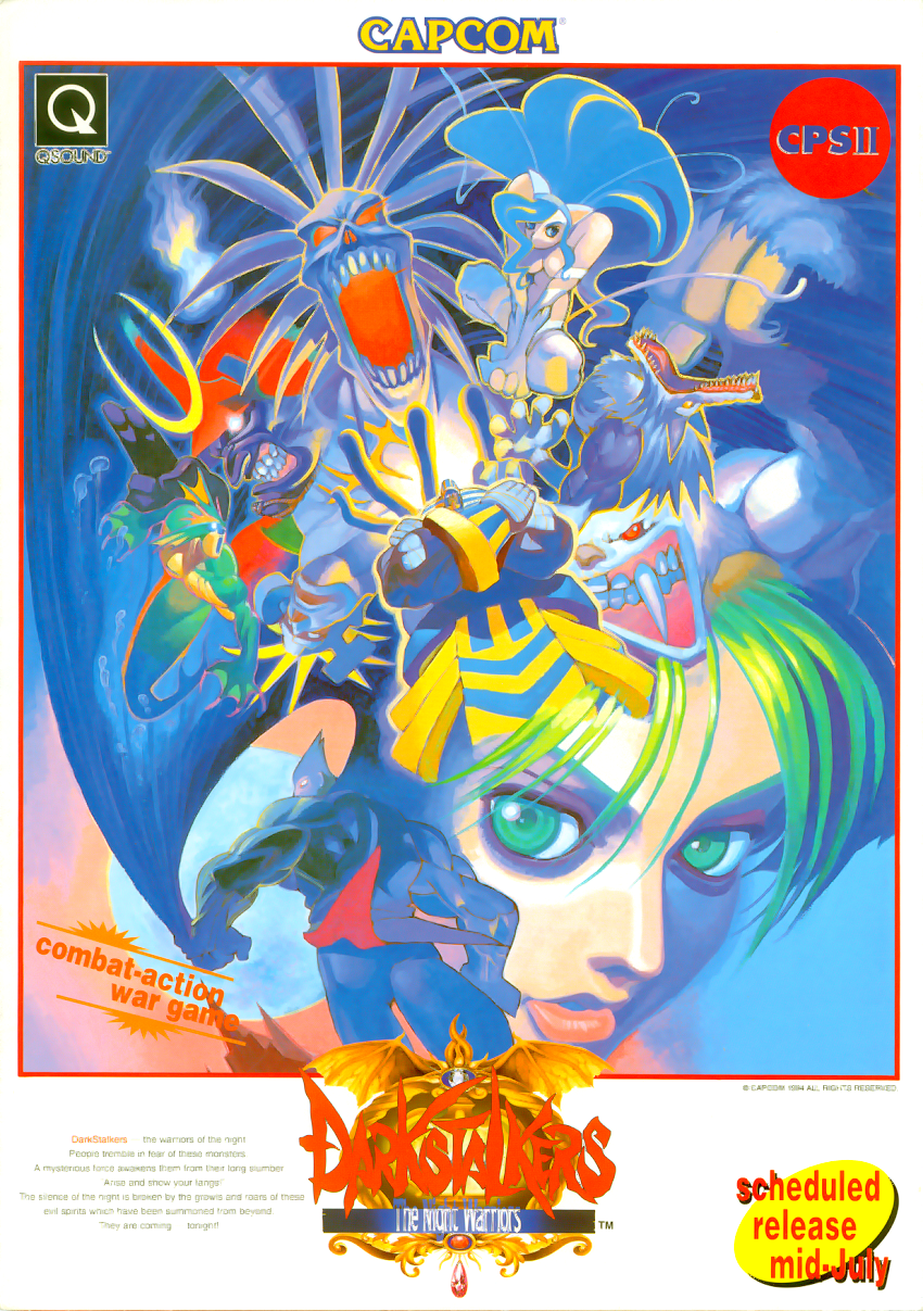 Darkstalkers: The Night Warriors — box-2D (EU)