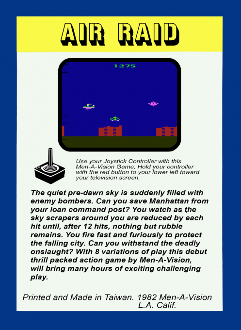 Air Raid — box-2D-back (US)
