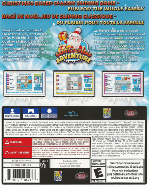 Santa's Xmas Adventure — box-2D-back (US)