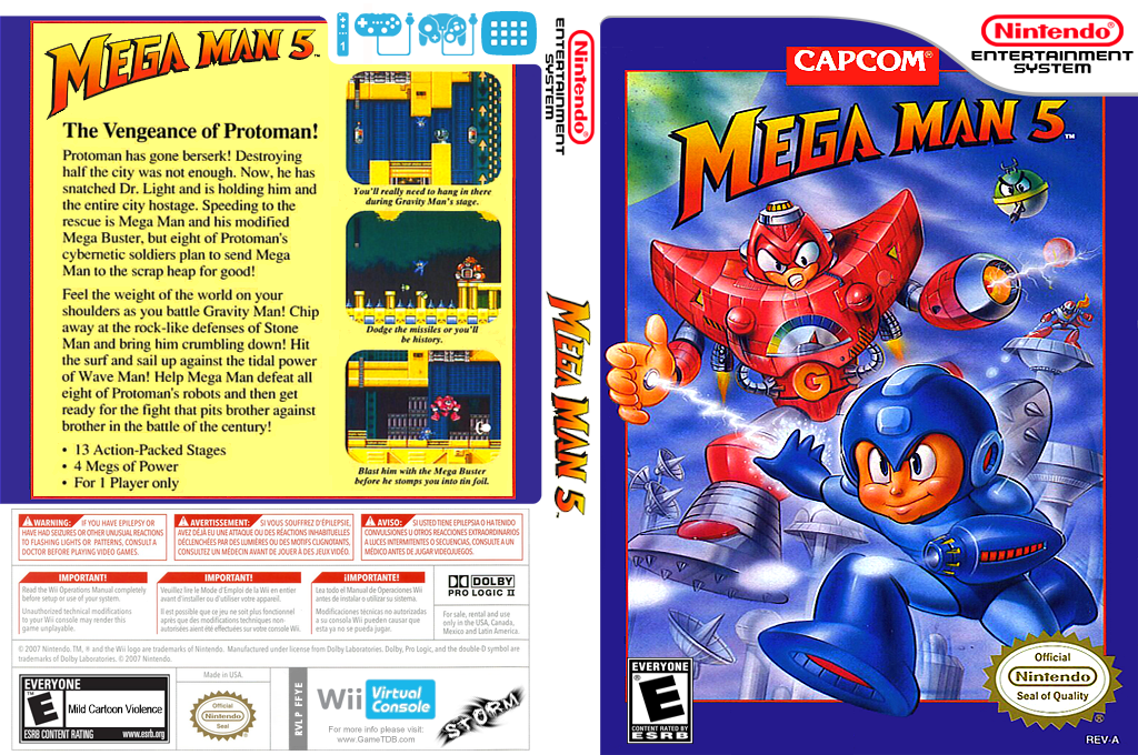 Mega Man 5 — box-texture (US)