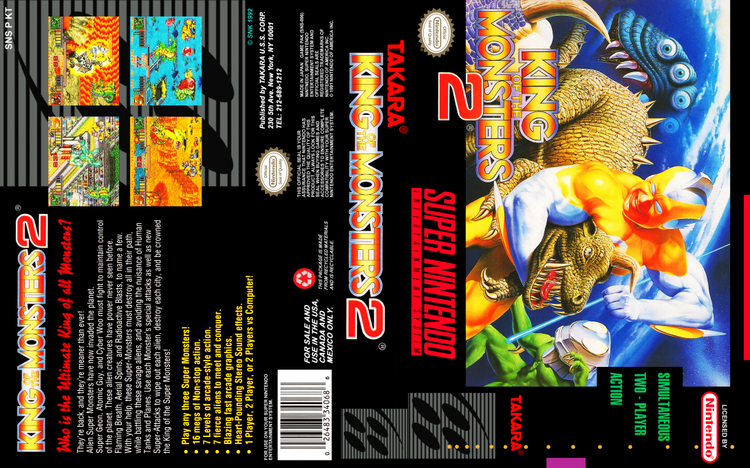 King Of The Monsters 2 — box-texture (US)