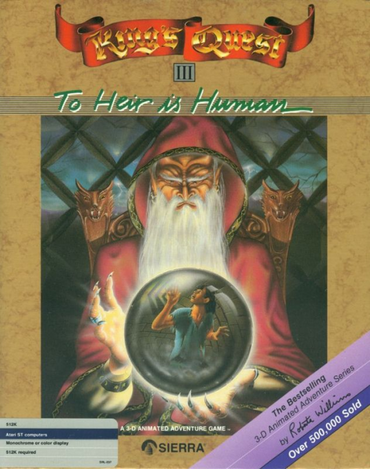 King's Quest III - To Heir is Human box art