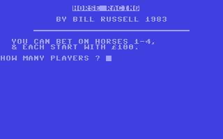Horse Racing — sstitle (WOR)