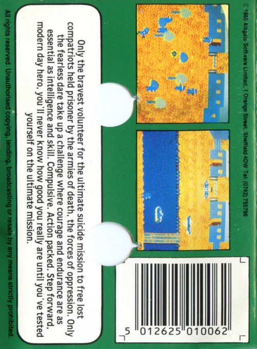 Who Dares Wins 2 — box-2D-back (EU)