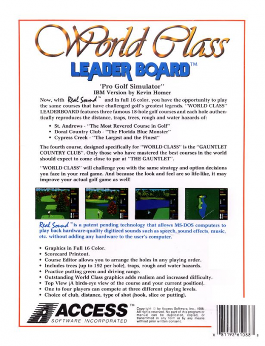 World Class Leader Board — box-2D-back (US)