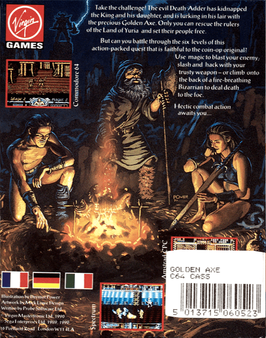 Golden Axe — box-2D-back (EU)