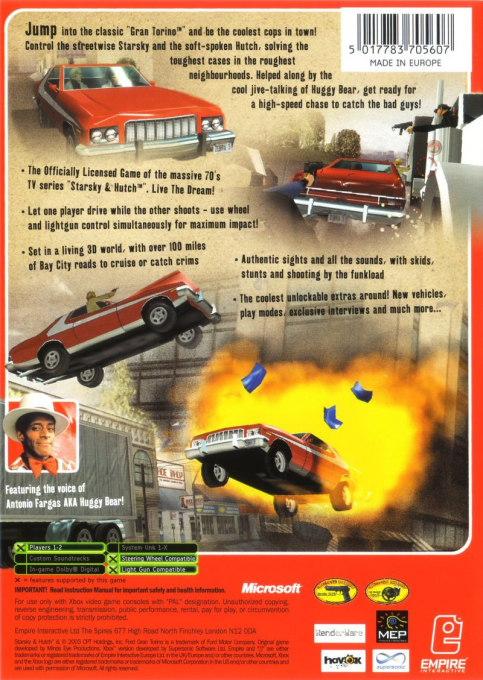Starsky & Hutch — box-2D-back (UK)