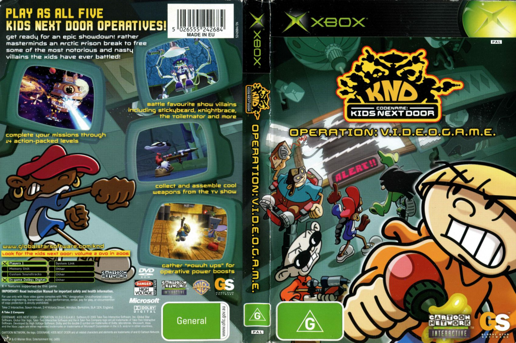 Codename - Kids Next Door - Operation - V.I.D.E.O.G.A.M.E. — box-texture (AU)