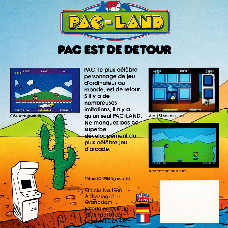 Pac-Land — box-2D-back (FR)