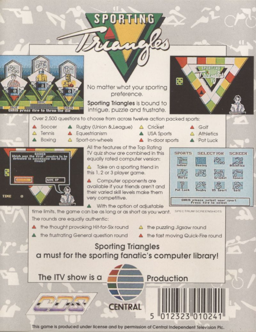 Sporting Triangles — box-2D-back (EU)