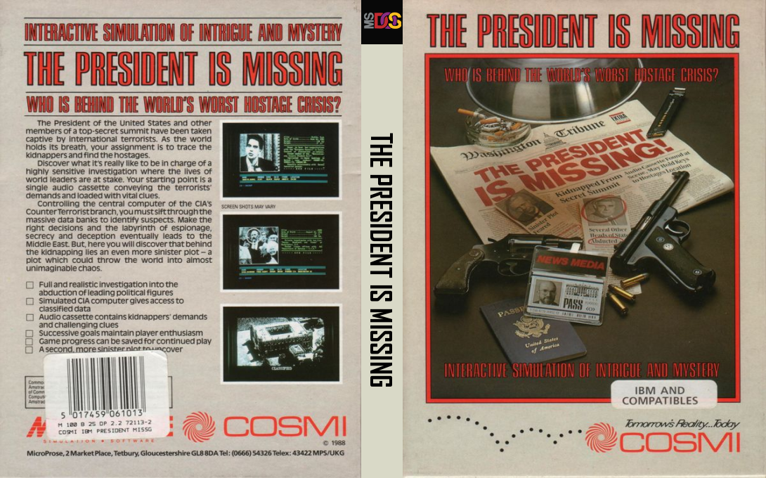 President Is Missing, The — box-texture (EU)