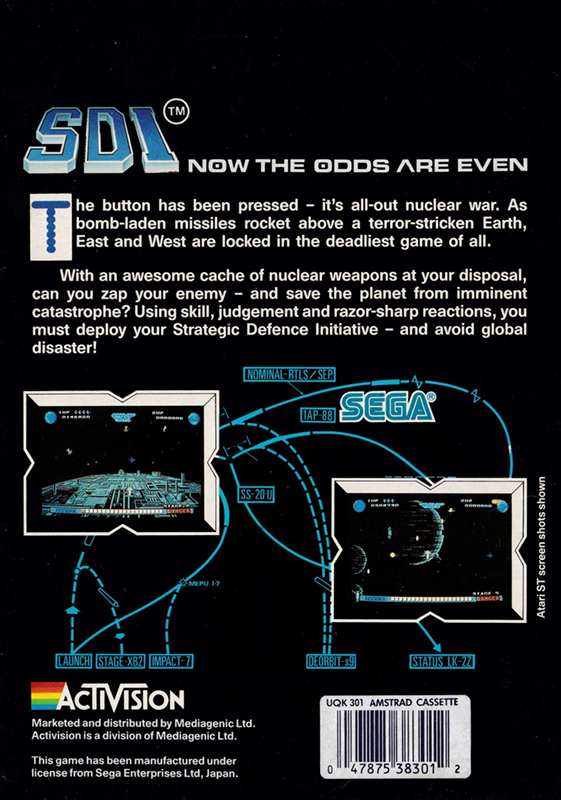 SDI - Strategic Defense Initiative — box-2D-back (EU)