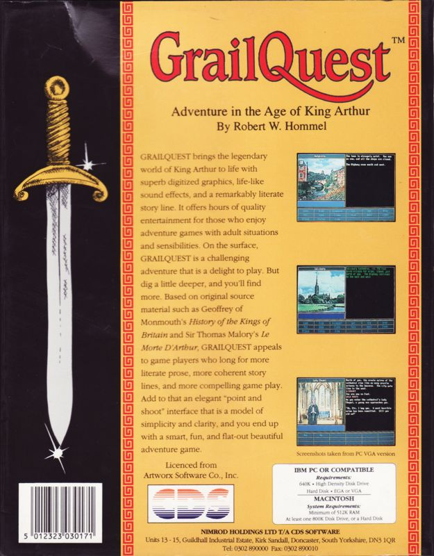 Grailquest — box-2D-back (EU)