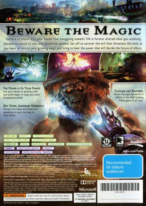 Fable - The Journey — box-2D-back (AU)