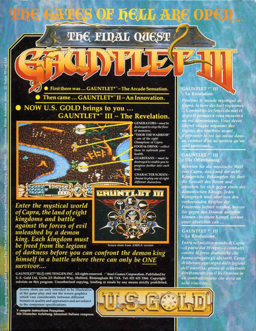 Gauntlet 3 - The Final Quest — box-2D-back (EU)