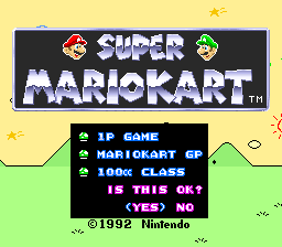 Super Mario Kart — sstitle (WOR)