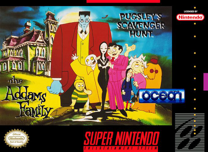 Addams Family - Pugsley's Scavenger Hunt, The box art