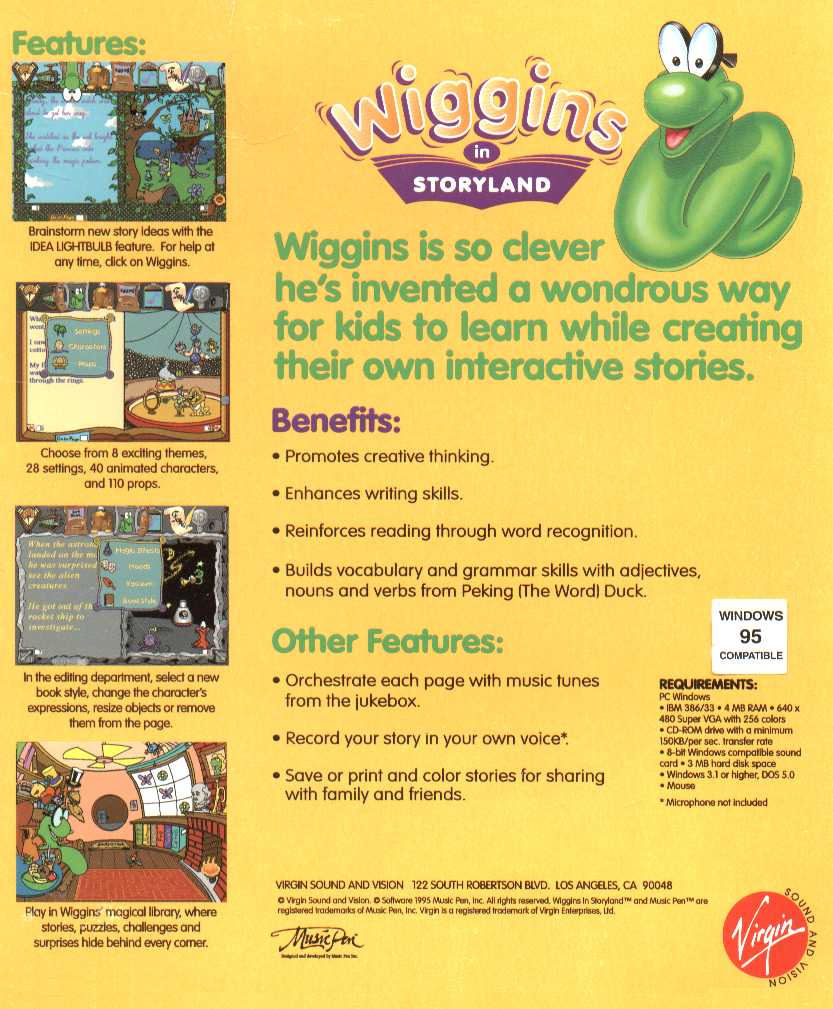 Wiggins in Storyland — box-2D-back (US)
