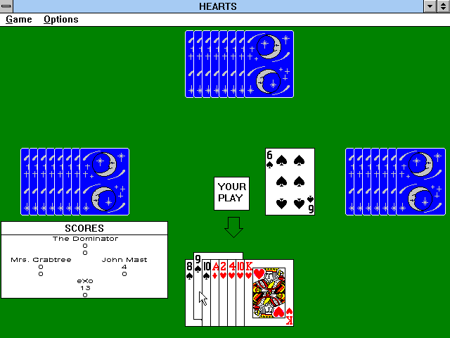 Hearts for Windows — ss (WOR)