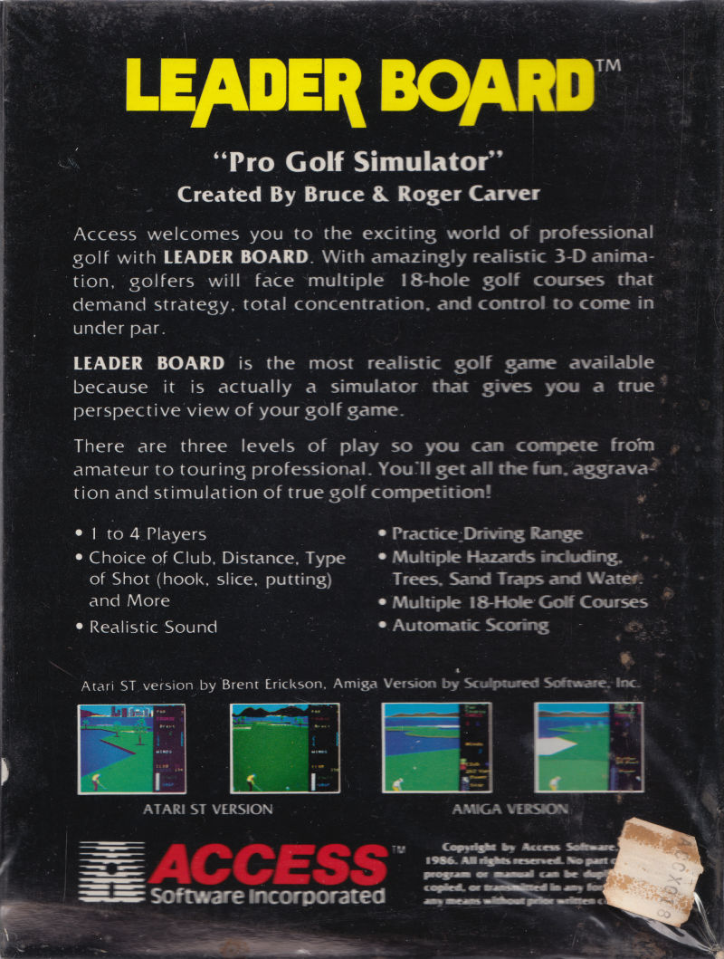 Leader Board — box-2D-back (US)