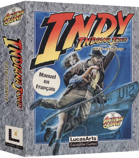 Indiana Jones and the Fate of Atlantis - The Action Game — box-3D (FR)