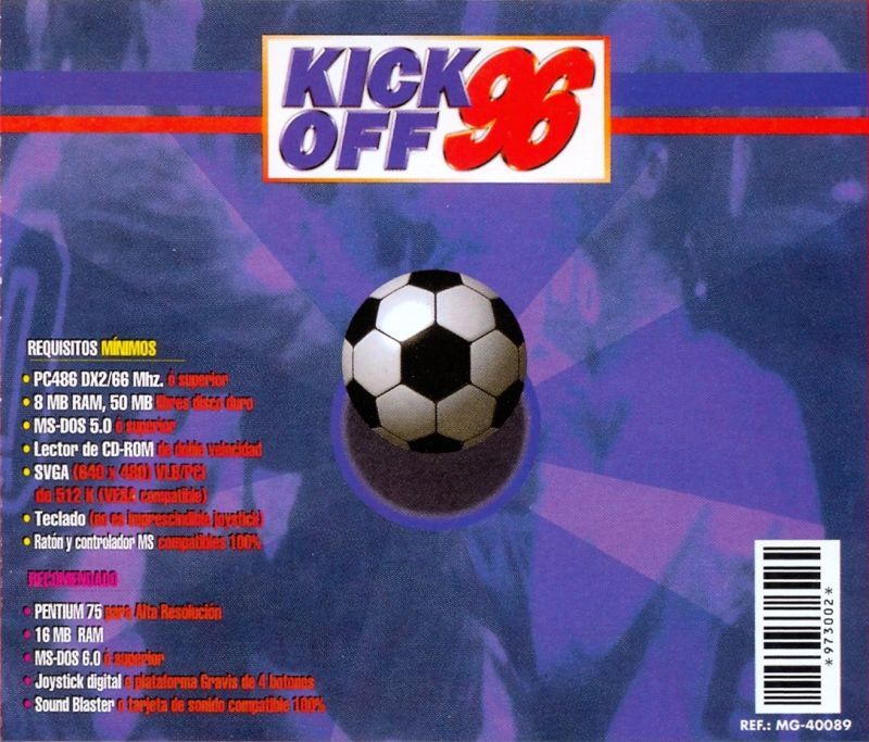 Kick Off 96 — box-2D-back (ES)