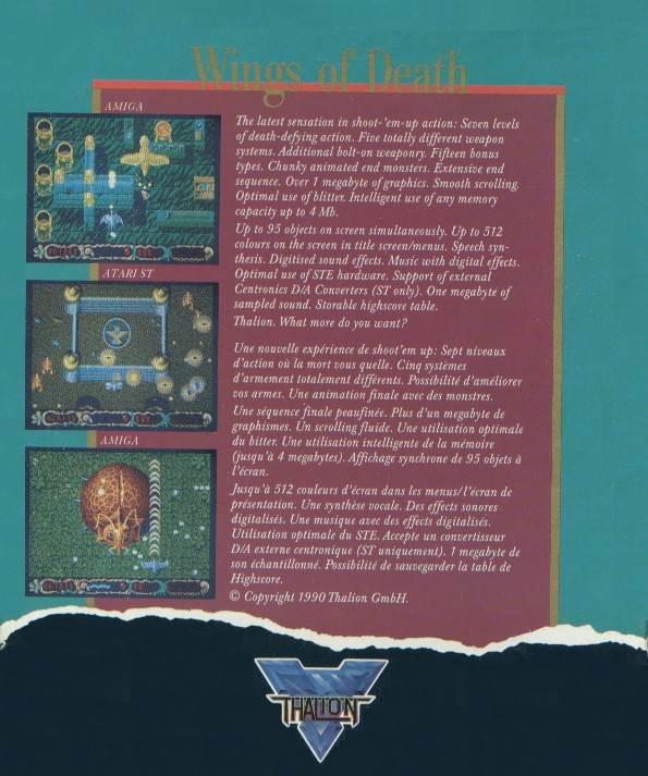 Wings of Death — box-2D-back (WOR)