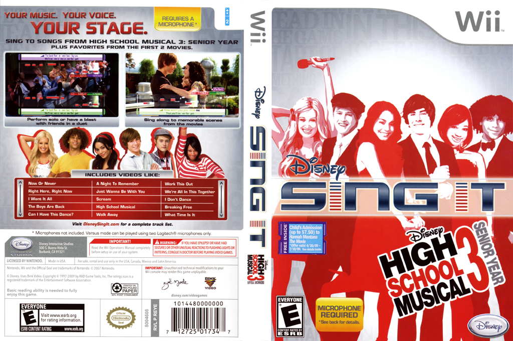 Disney Sing It! High School Musical 3 - Senior Year — box-texture (US)