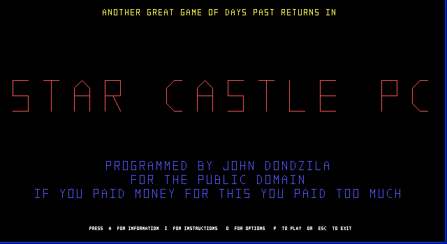 Star Castle PC box art