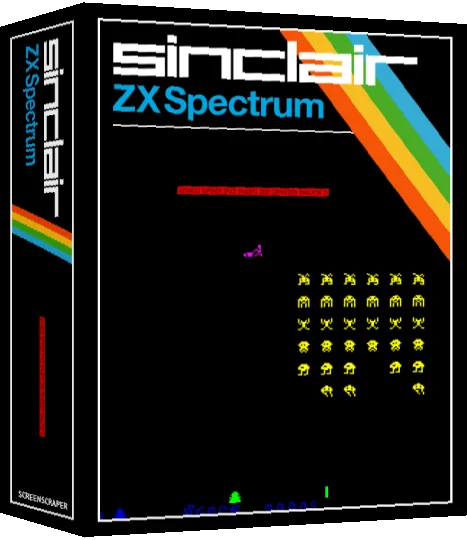 Advanced Superior Space Invaders 2600 Conversion Simulator ZX — box-3D (SS)