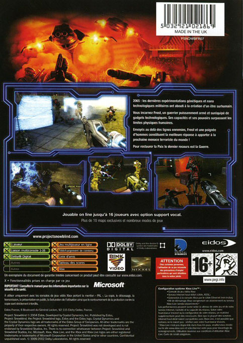 Project - Snowblind — box-2D-back (FR)