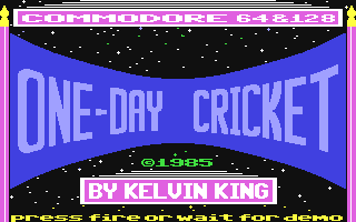 One-day Cricket — sstitle (WOR)