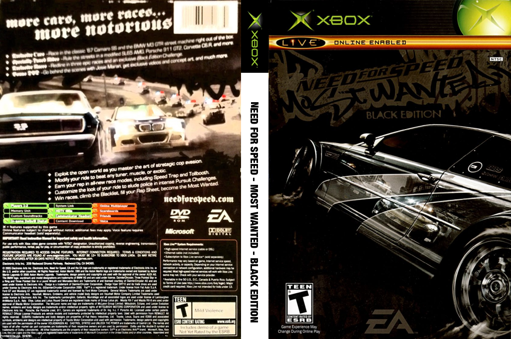 Need for Speed - Most Wanted - Black Edition — box-texture (US)