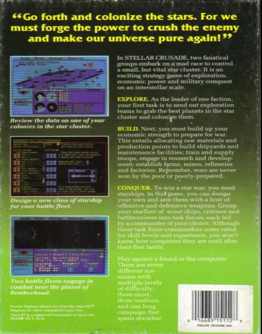 Stellar Crusade — box-2D-back (US)