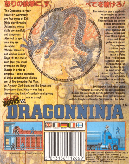Bad Dudes Vs Dragon Ninja — box-2D-back (EU)